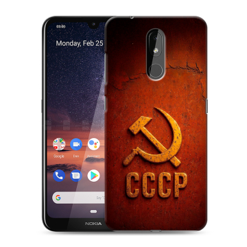 Силиконовый чехол на Nokia 3.2 с принтом Флаг Герб СССР Силиконовый чехол на Nokia 3.2 с принтом Флаг Герб СССР
