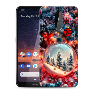 Силиконовый чехол на Nokia 3.2 с принтом Новый год Силиконовый чехол на Nokia 3.2 с принтом Новый год