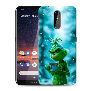 Силиконовый чехол на Nokia 3.2 с принтом Новый год гринч Силиконовый чехол на Nokia 3.2 с принтом Новый год гринч