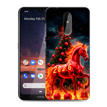 Силиконовый чехол на Nokia 3.2 с принтом Новый год Силиконовый чехол на Nokia 3.2 с принтом Новый год