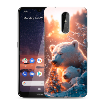Силиконовый чехол на Nokia 3.2 с принтом Новый год Силиконовый чехол на Nokia 3.2 с принтом Новый год