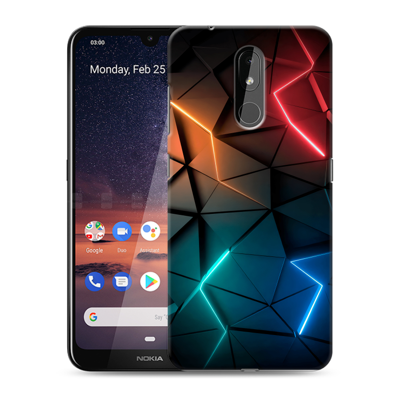 Силиконовый чехол на Nokia 3.2 с принтом Абстракция неон Силиконовый чехол на Nokia 3.2 с принтом Абстракция неон