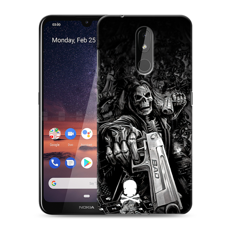Силиконовый чехол на Nokia 3.2 с принтом Скелет Силиконовый чехол на Nokia 3.2 с принтом Скелет