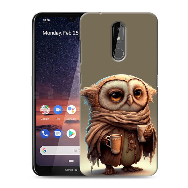 Силиконовый чехол на Nokia 3.2 с принтом Сова Силиконовый чехол на Nokia 3.2 с принтом Сова