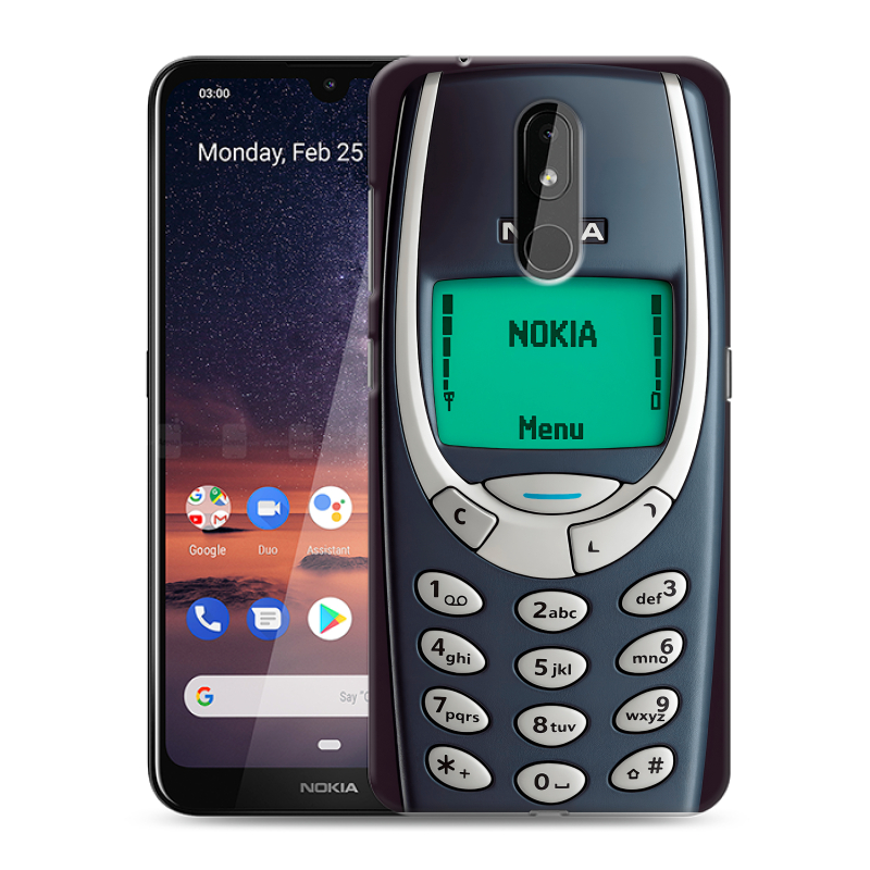Силиконовый чехол на Nokia 3.2 с принтом Старый телефон Силиконовый чехол на Nokia 3.2 с принтом Старый телефон