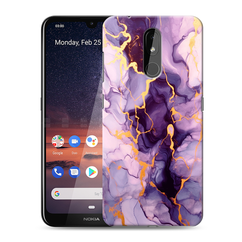 Силиконовый чехол на Nokia 3.2 с принтом Мрамор Силиконовый чехол на Nokia 3.2 с принтом Мрамор