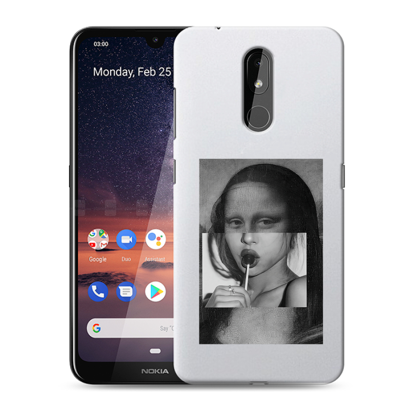 Силиконовый чехол на Nokia 3.2 с принтом Мона Лиза Силиконовый чехол на Nokia 3.2 с принтом Мона Лиза