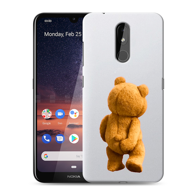Силиконовый чехол на Nokia 3.2 с принтом Медведь Силиконовый чехол на Nokia 3.2 с принтом Медведь