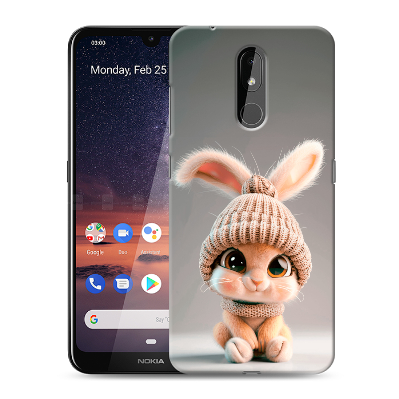 Силиконовый чехол на Nokia 3.2 с принтом Кролик Силиконовый чехол на Nokia 3.2 с принтом Кролик
