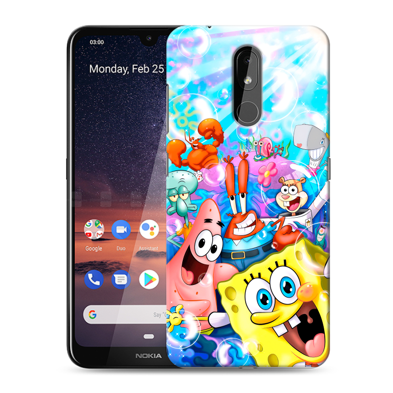 Силиконовый чехол на Nokia 3.2 с принтом спанчбоб спанч боб Силиконовый чехол на Nokia 3.2 с принтом спанчбоб спанч боб