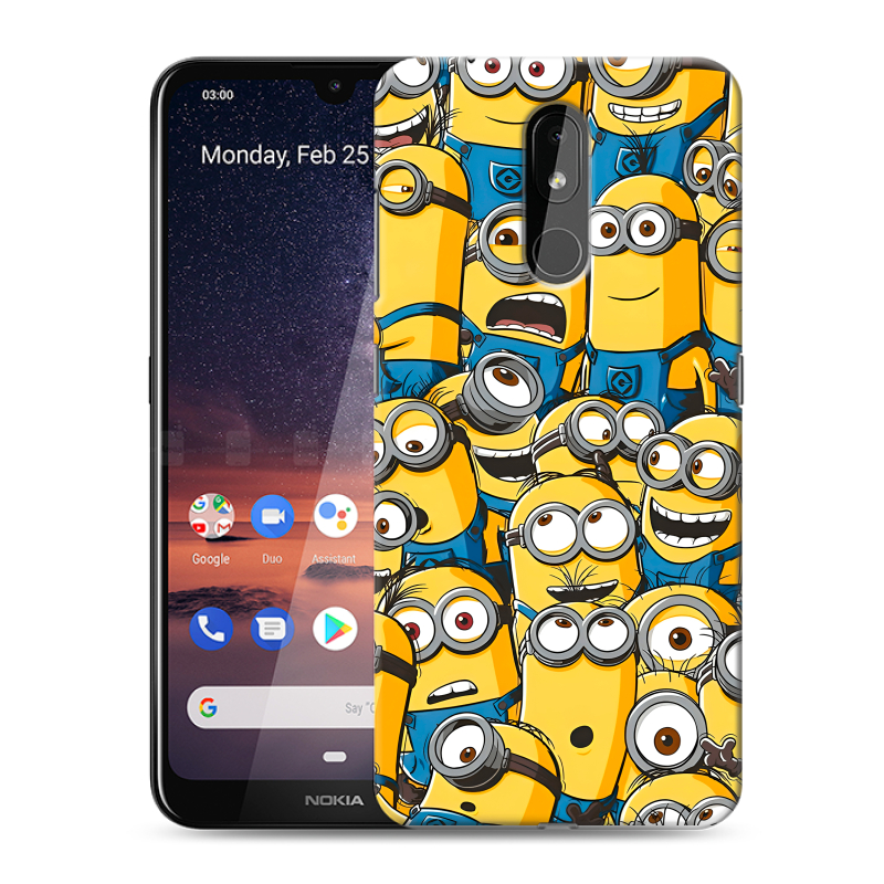 Силиконовый чехол на Nokia 3.2 с принтом Миньоны Силиконовый чехол на Nokia 3.2 с принтом Миньоны