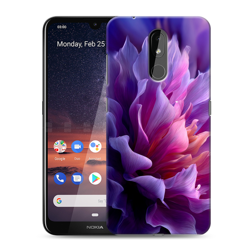 Силиконовый чехол на Nokia 3.2 с принтом женский цветы Силиконовый чехол на Nokia 3.2 с принтом женский цветы
