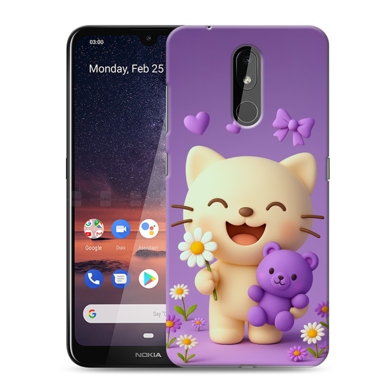 Силиконовый чехол на Nokia 3.2 с принтом для девочек Силиконовый чехол на Nokia 3.2 с принтом для девочек
