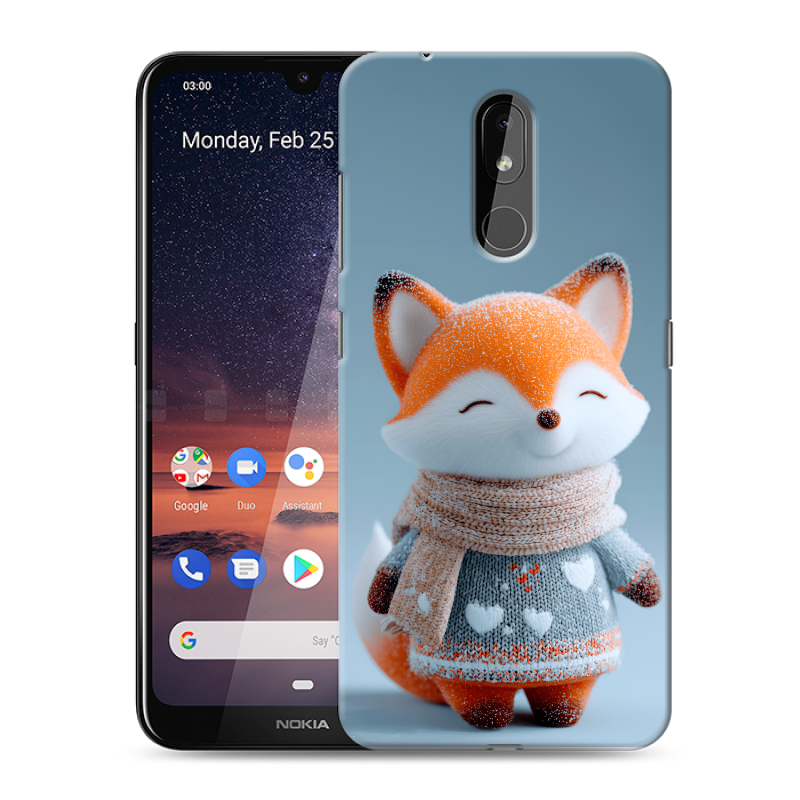 Силиконовый чехол на Nokia 3.2 с принтом Лиса Силиконовый чехол на Nokia 3.2 с принтом Лиса