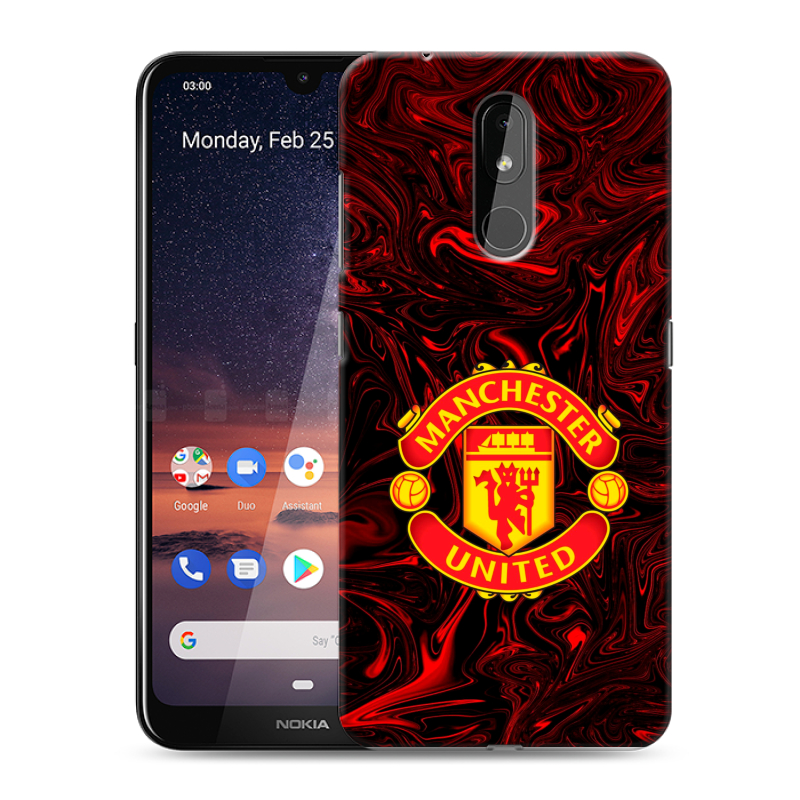 Силиконовый чехол на Nokia 3.2 с принтом Manchester United Силиконовый чехол на Nokia 3.2 с принтом Manchester United
