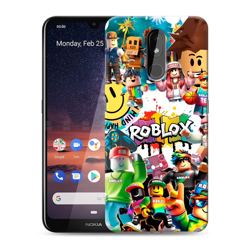 Силиконовый чехол на Nokia 3.2 с принтом Roblox Роблокс Силиконовый чехол на Nokia 3.2 с принтом Roblox Роблокс