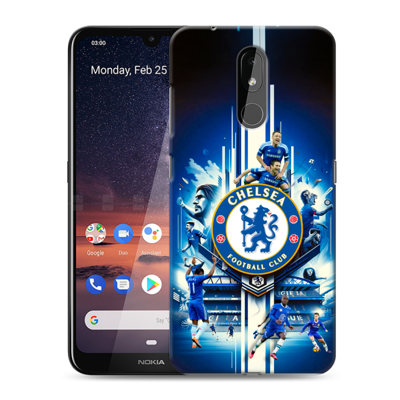 Силиконовый чехол на Nokia 3.2 с принтом Chelsea Челси Силиконовый чехол на Nokia 3.2 с принтом Chelsea Челси