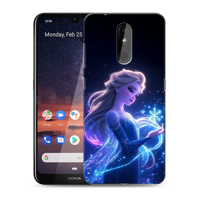 Силиконовый чехол на Nokia 3.2 с принтом Холодное сердце Frozen Силиконовый чехол на Nokia 3.2 с принтом Холодное сердце Frozen