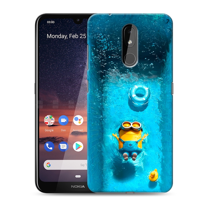 Силиконовый чехол на Nokia 3.2 с принтом Миньоны Силиконовый чехол на Nokia 3.2 с принтом Миньоны