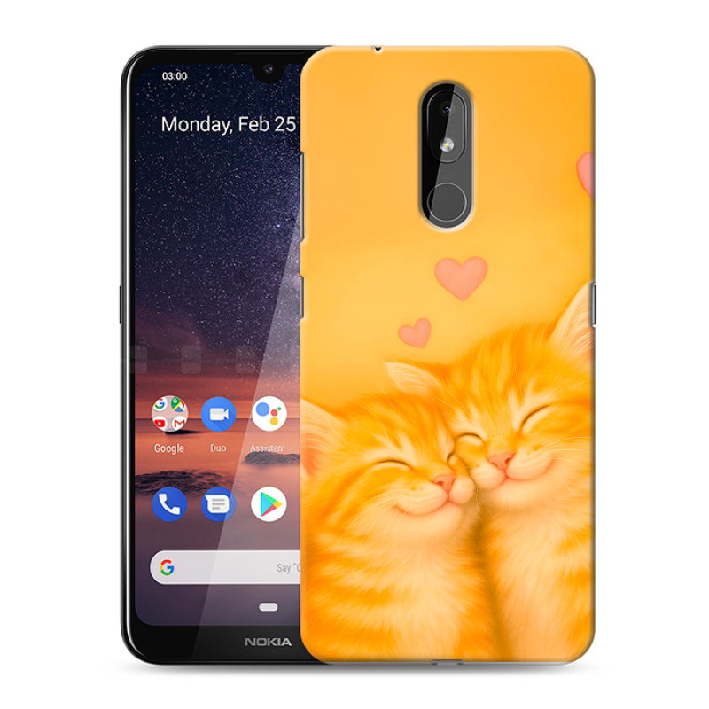 Силиконовый чехол на Nokia 3.2 с принтом Милые котята Силиконовый чехол на Nokia 3.2 с принтом Милые котята