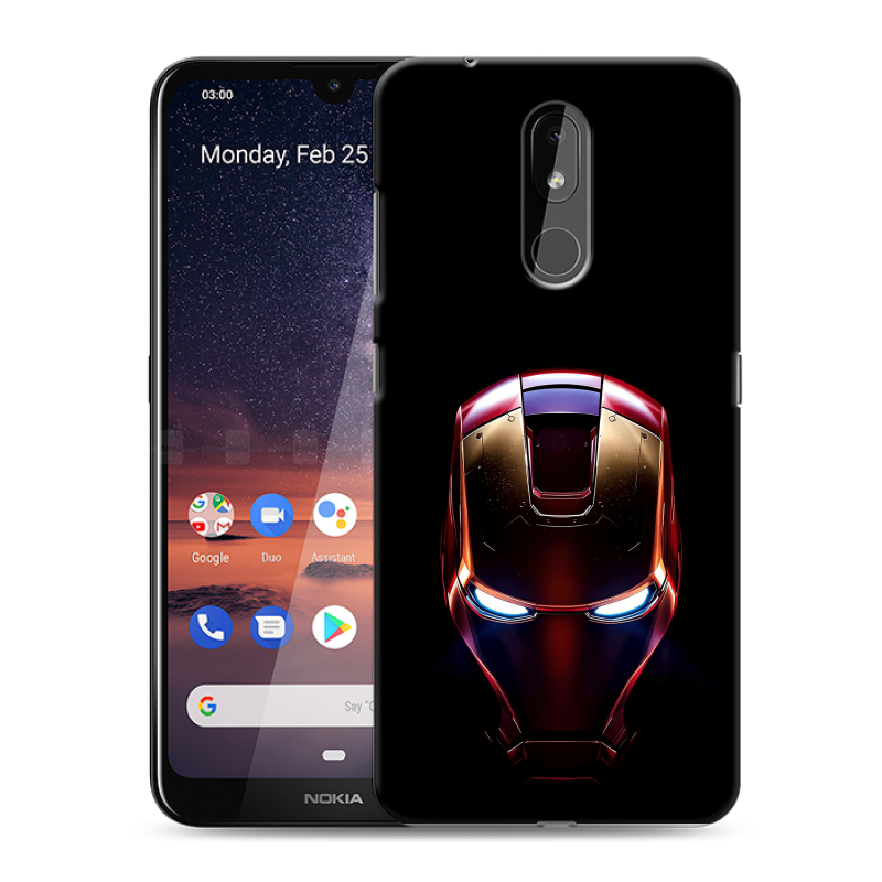 Силиконовый чехол на Nokia 3.2 с принтом IronMan Железный человек Силиконовый чехол на Nokia 3.2 с принтом IronMan Железный человек