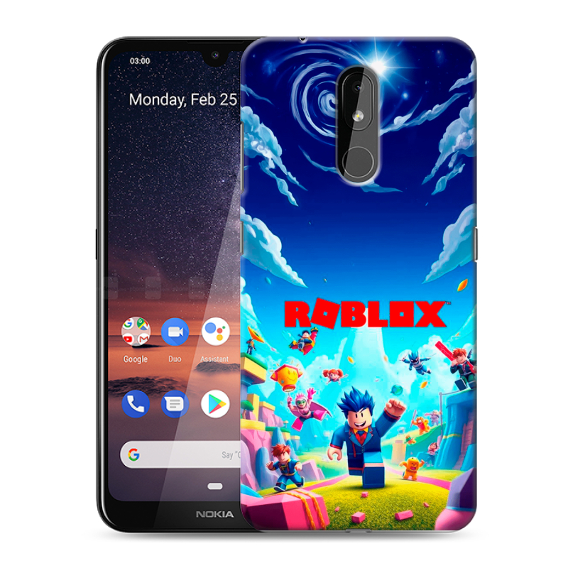 Силиконовый чехол на Nokia 3.2 с принтом Roblox Роблокс Силиконовый чехол на Nokia 3.2 с принтом Roblox Роблокс