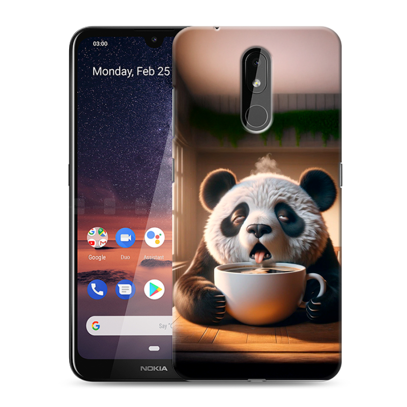 Силиконовый чехол на Nokia 3.2 с принтом смешная панда Силиконовый чехол на Nokia 3.2 с принтом смешная панда