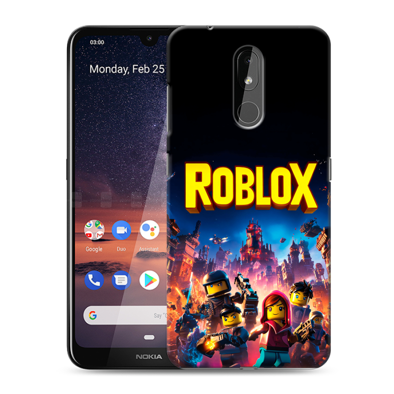 Силиконовый чехол на Nokia 3.2 с принтом Roblox Роблокс Силиконовый чехол на Nokia 3.2 с принтом Roblox Роблокс