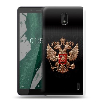 Силиконовый чехол на Nokia 1 Plus с принтом Герб России
