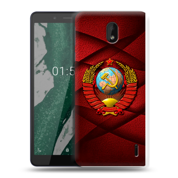Силиконовый чехол на Nokia 1 Plus с принтом Герб СССР