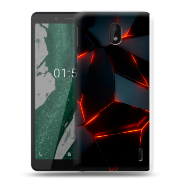 Силиконовый чехол на Nokia 1 Plus с принтом Яркие абстракции