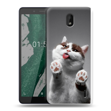 Силиконовый чехол на Nokia 1 Plus с принтом Коты