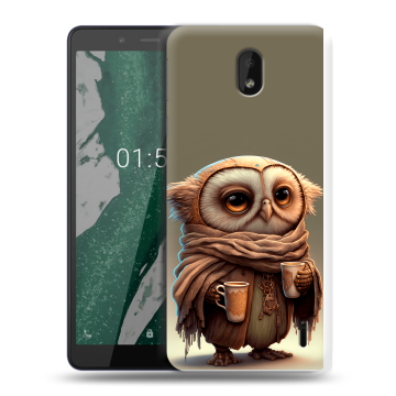 Силиконовый чехол на Nokia 1 Plus с принтом Сова