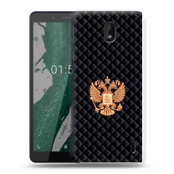 Силиконовый чехол на Nokia 1 Plus с принтом Герб России принт
