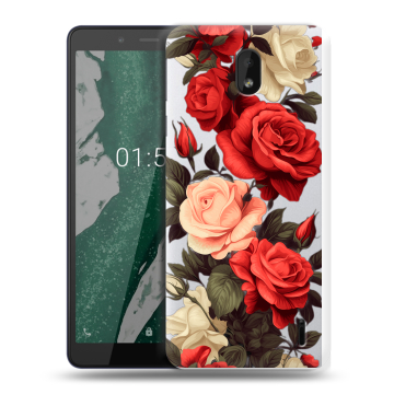 Силиконовый чехол на Nokia 1 Plus с принтом Розы