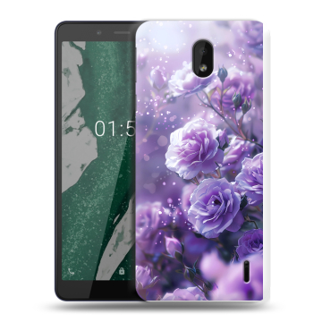 Силиконовый чехол на Nokia 1 Plus с принтом Розы цветы Силиконовый чехол на Nokia 1 Plus с принтом Розы цветы