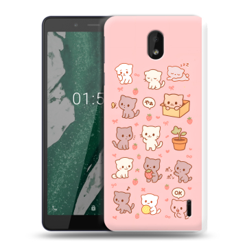 Силиконовый чехол на Nokia 1 Plus с принтом Hello Kitty Хелоу Кити