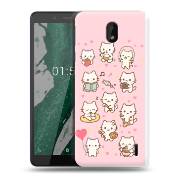 Силиконовый чехол на Nokia 1 Plus с принтом Hello Kitty Хелоу Кити