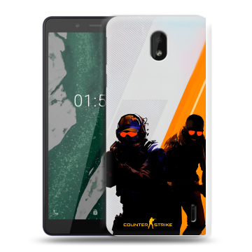 Силиконовый чехол на Nokia 1 Plus с принтом Контер страйк Counter strike