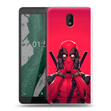 Силиконовый чехол на Nokia 1 Plus с принтом Дедпул Deadpool