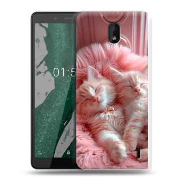 Силиконовый чехол на Nokia 1 Plus с принтом котята котики Силиконовый чехол на Nokia 1 Plus с принтом котята котики
