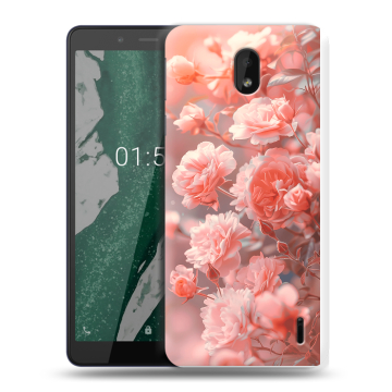 Силиконовый чехол на Nokia 1 Plus с принтом Розы цветы