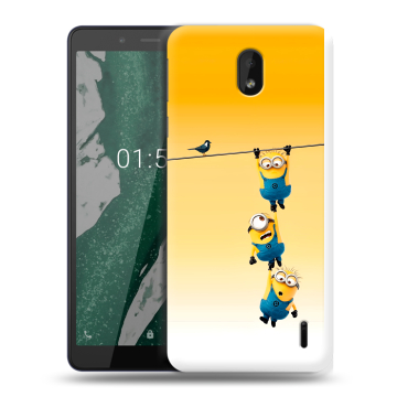Силиконовый чехол на Nokia 1 Plus с принтом Миньоны