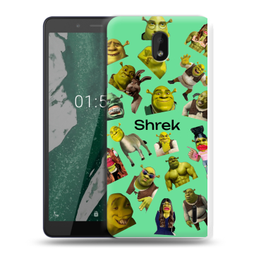 Силиконовый чехол на Nokia 1 Plus с принтом Шрек Shrek Силиконовый чехол на Nokia 1 Plus с принтом Шрек Shrek