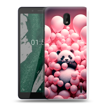 Силиконовый чехол на Nokia 1 Plus с принтом Панда