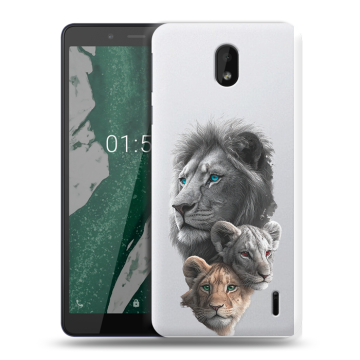 Силиконовый чехол на Nokia 1 Plus с принтом Львы Силиконовый чехол на Nokia 1 Plus с принтом Львы