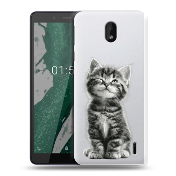 Силиконовый чехол на Nokia 1 Plus с принтом Котенок