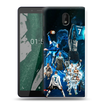 Силиконовый чехол на Nokia 1 Plus с принтом Реал Роналдо Силиконовый чехол на Nokia 1 Plus с принтом Реал Роналдо