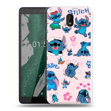 Силиконовый чехол на Nokia 1 Plus с принтом Лило и Стич