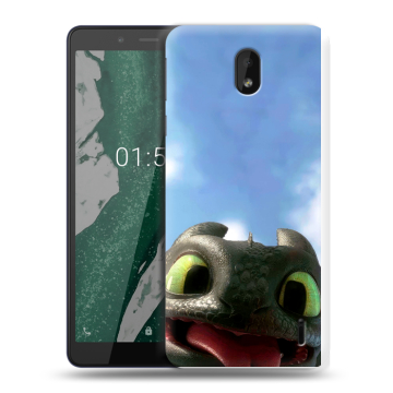 Силиконовый чехол на Nokia 1 Plus с принтом Как приручить дракона